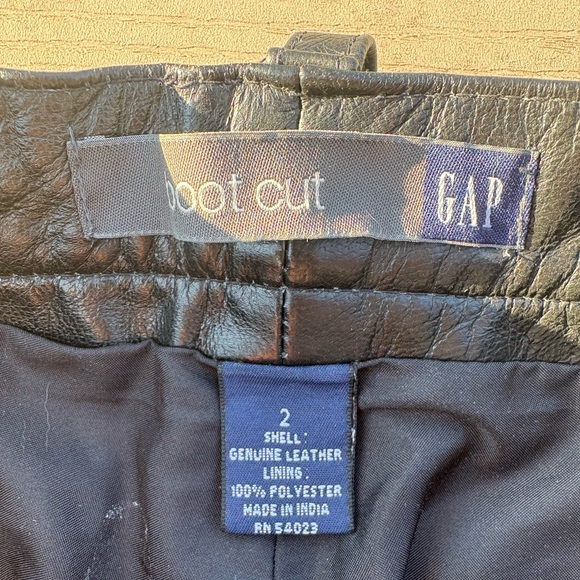 Gap 90s Low Rise Genuine Leather Bootcut Pants 2 - Picture 4 of 5
